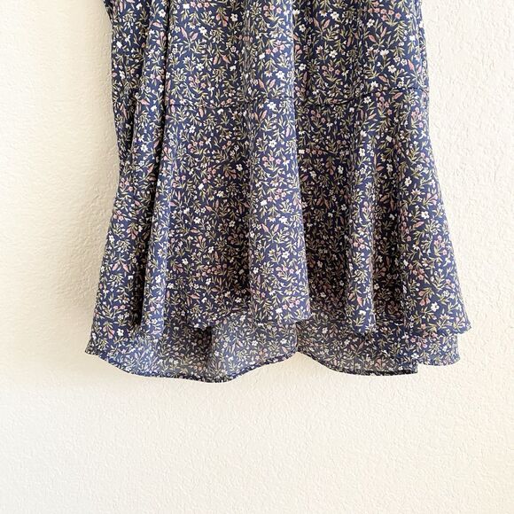 Lottie Moss Women’s Babydoll Mini Rauched Dress Sleeveless Blue Floral Size‎ M - Picture 15 of 15